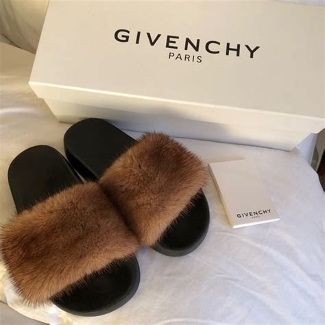 givenchy fur slides price|givenchy slides cheap.